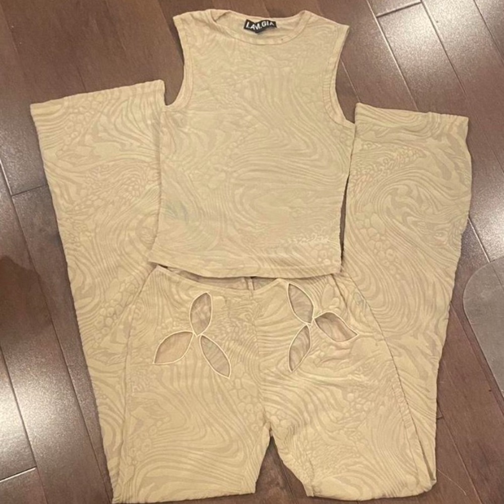 I.AM.GIA Cream Patterned AMINA Set